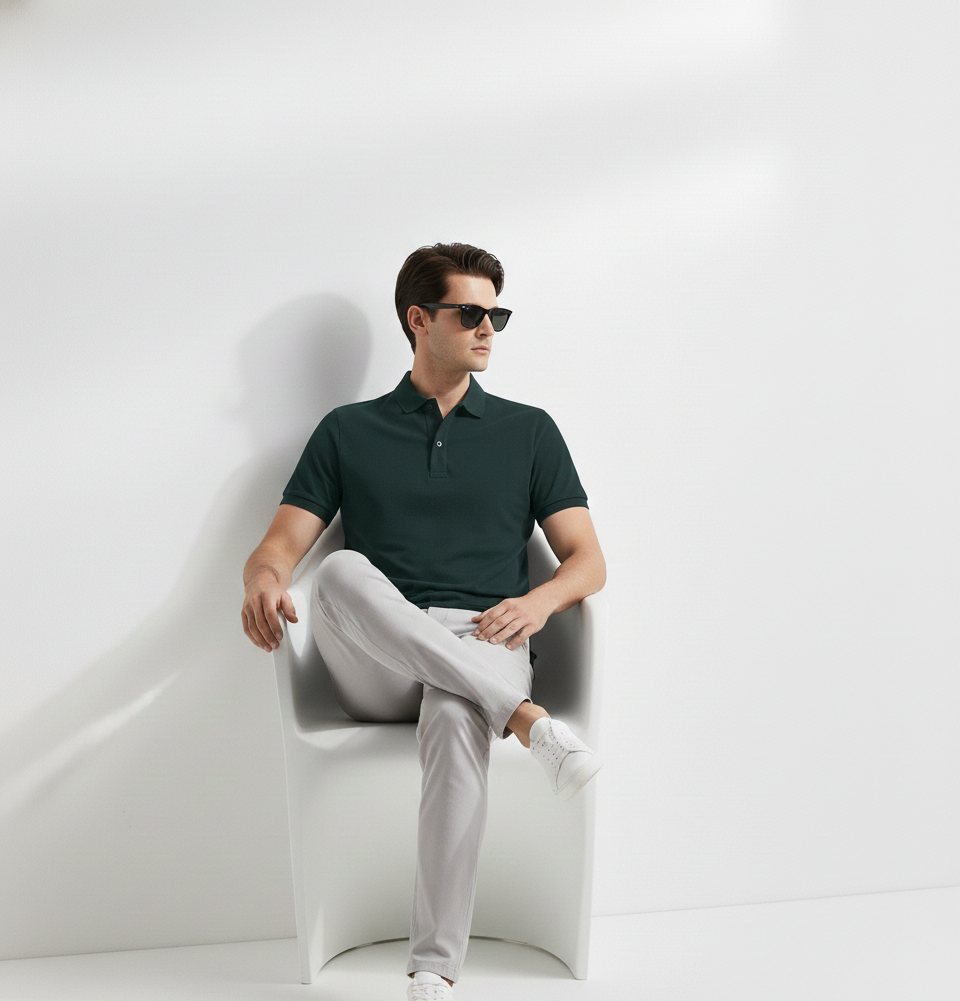 Petrol Blue Luxe Polo