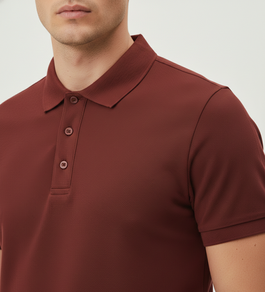 Burgundy Classic Polo Tee