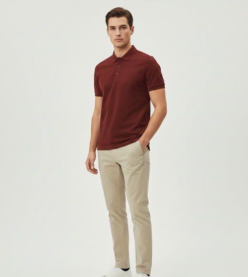 Burgundy Classic Polo Tee