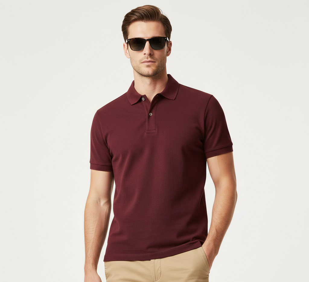 Burgundy Classic Polo Tee